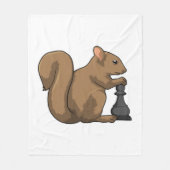Eichhörnchen mit Schachstück Bishop Fleecedecke (Vorderseite)