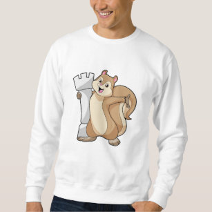 Eichhörnchen mit Schachstück King Sweatshirt
