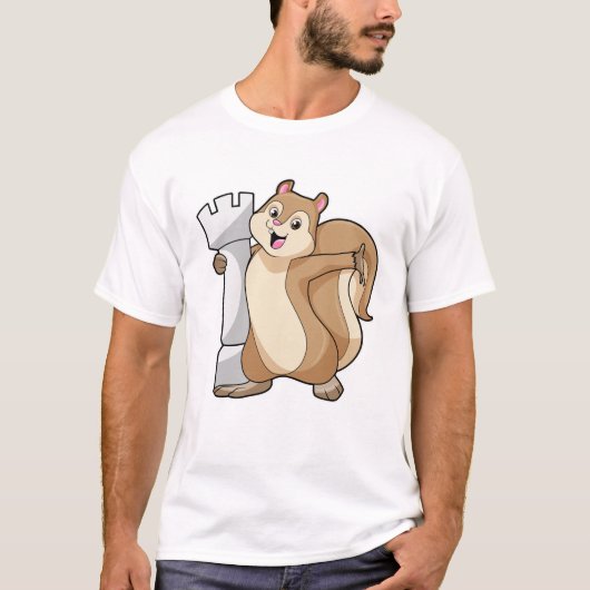 Eichhörnchen mit Schachstück King T-Shirt (Vorderseite)
