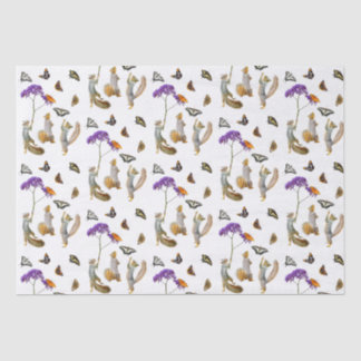 Eichhörnchen mit Schmetterlingsgewebe Seidenpapier