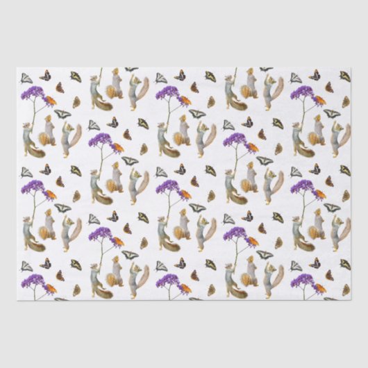 Eichhörnchen mit Schmetterlingsgewebe Seidenpapier (Vorderseite)