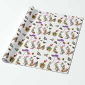 Eichhörnchen mit Schmetterlingspapier Geschenkpapier (Ungerollt)