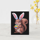 Eichhörnchen mit sonnigen Ohren Funny Oaster Kinde Karte (Gelbe Blume)