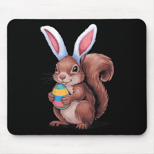 Eichhörnchen mit sonnigen Ohren Funny Oaster Kinde Mousepad (Vorne)