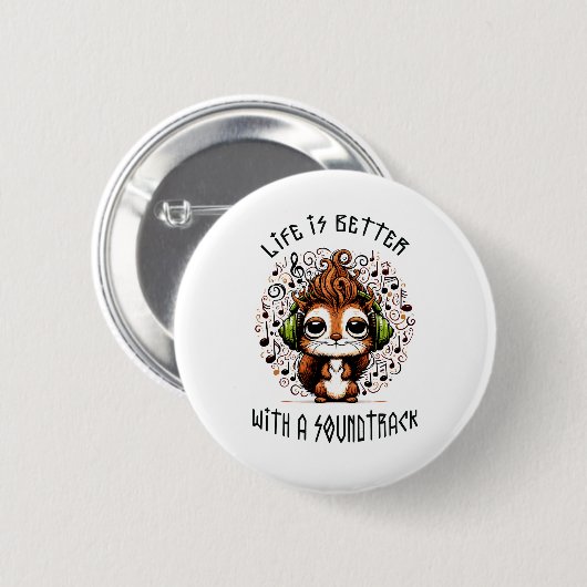 Eichhörnchen mit Soundtrack Button (Vorne & Hinten)
