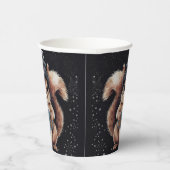 Eichhörnchen mit Tasse und Schnee „Stay Warm“ Pappbecher (Rechts)