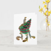 Eichhörnchen mit Tree Christmas Card Karte (Gelbe Blume)