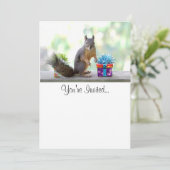 Eichhörnchen mit verschobenen Pressen Einladung (Stehend Vorderseite)