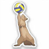 Eichhörnchen mit Volleyball Aufkleber (Vorderseite)