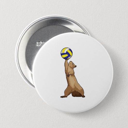 Eichhörnchen mit Volleyball Button (Vorne & Hinten)