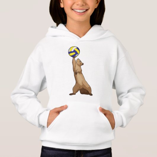 Eichhörnchen mit Volleyball Hoodie (Vorderseite)