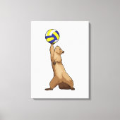 Eichhörnchen mit Volleyball Leinwanddruck (Vorderseite)