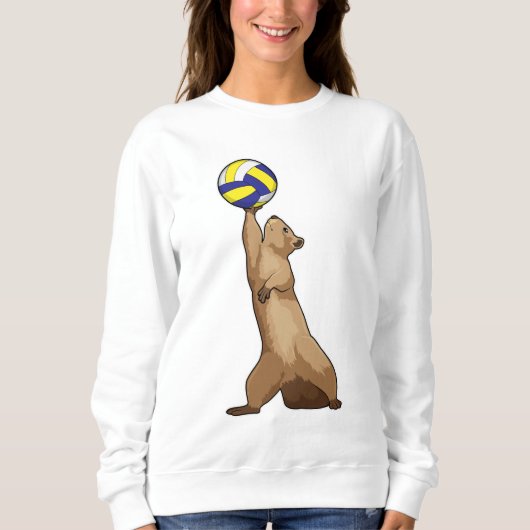Eichhörnchen mit Volleyball Sweatshirt (Vorderseite)