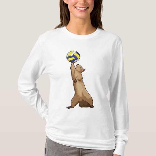 Eichhörnchen mit Volleyball T-Shirt (Vorderseite)
