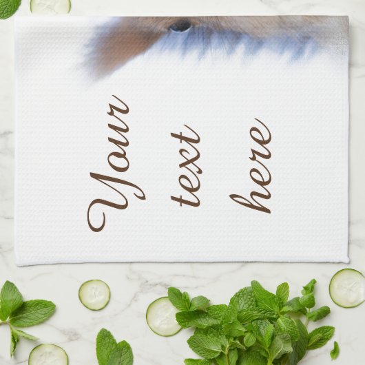 Eichhörnchen mit Walnuss Geschirrtuch (Gefaltet)