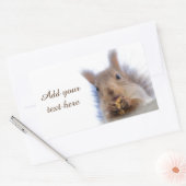 Eichhörnchen mit Walnuss Rechteckiger Aufkleber (Umschlag)