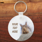 Eichhörnchen mit Walnuss Schlüsselanhänger (Vorderseite)