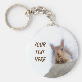 Eichhörnchen mit Walnuss Schlüsselanhänger