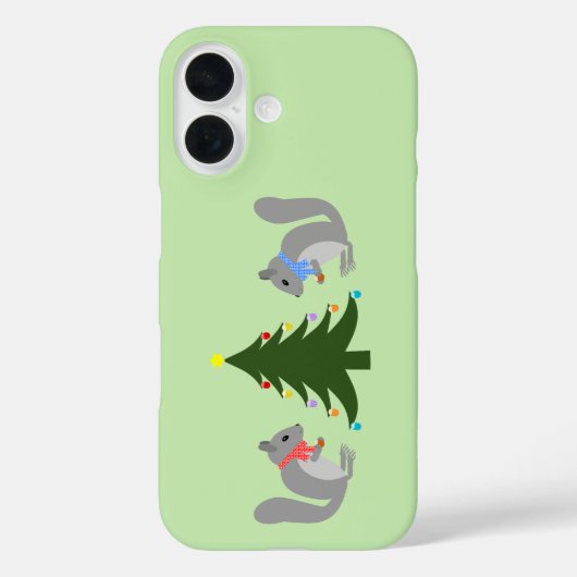 Eichhörnchen mit Weihnachtsbaum Case-Mate iPhone Hülle (Rückseite)