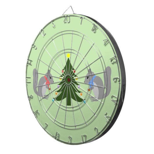 Eichhörnchen mit Weihnachtsbaum Dartscheibe (Vorderseite rechts)