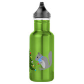 Eichhörnchen mit Weihnachtsbaum Edelstahlflasche (Rechts)