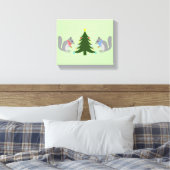 Eichhörnchen mit Weihnachtsbaum Leinwanddruck (Insitu (Schlafzimmer))