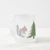 Eichhörnchen mit Weihnachtsbaum Mattglastasse (Vorderseite Links)
