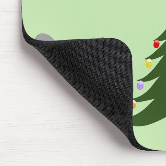 Eichhörnchen mit Weihnachtsbaum Mousepad (Ecke)
