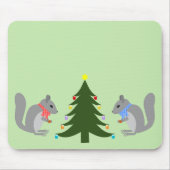Eichhörnchen mit Weihnachtsbaum Mousepad (Vorne)