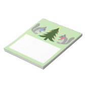Eichhörnchen mit Weihnachtsbaum Notizblock (Rotiert)