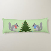 Eichhörnchen mit Weihnachtsbaum Seitenschläferkissen (Rückseite)