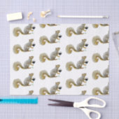 Eichhörnchen mit Weißpapier Seidenpapier (Handwerk)