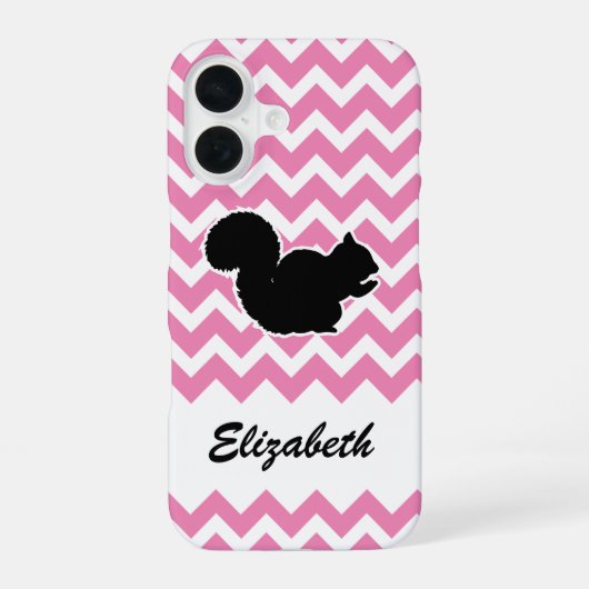 Eichhörnchen mit Zickzack Muster iPhone 16 Hülle (Rückseite)