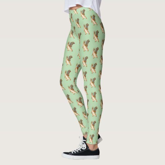 Eichhörnchen-Muster Leggings (Links)