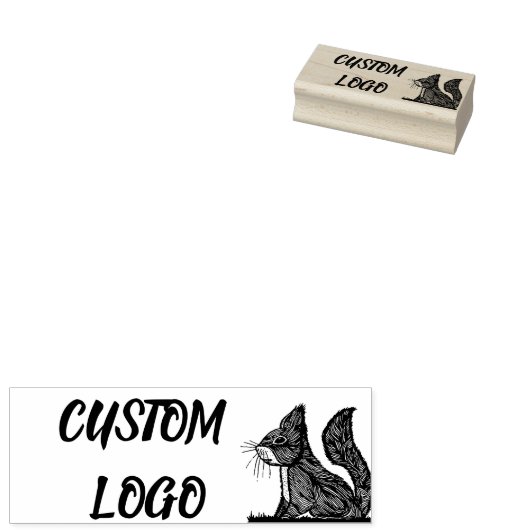 Eichhörnchen-Nature-Logo Gummistempel (Stempel)