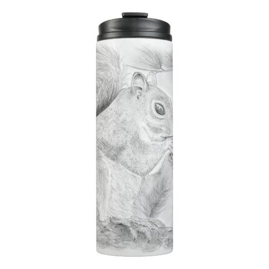 Eichhörnchen Nibbling eine Snack Thermal Tumbler Thermosbecher (Vorderseite)