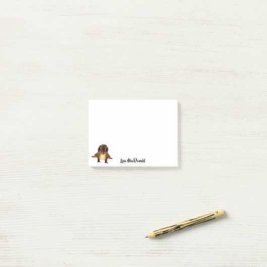 Eichhörnchen niedlicher lustiger Name Monogramm Post-it Klebezettel (Auf Schreibtisch)