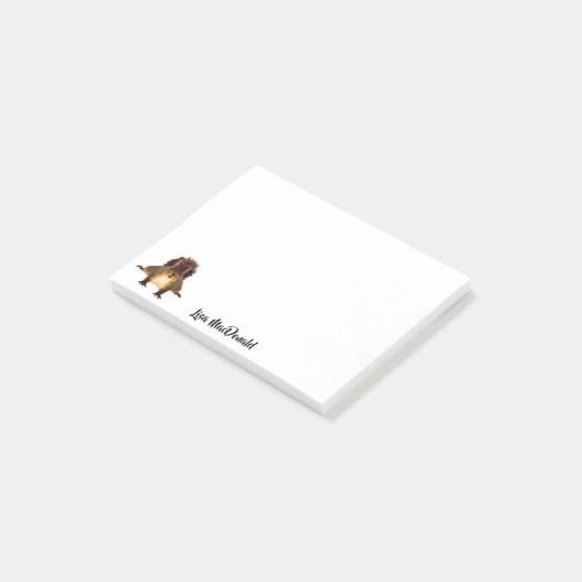 Eichhörnchen niedlicher lustiger Name Monogramm Post-it Klebezettel (angewinkelt)