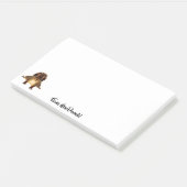 Eichhörnchen niedlicher lustiger Name Monogramm Post-it Klebezettel (angewinkelt)