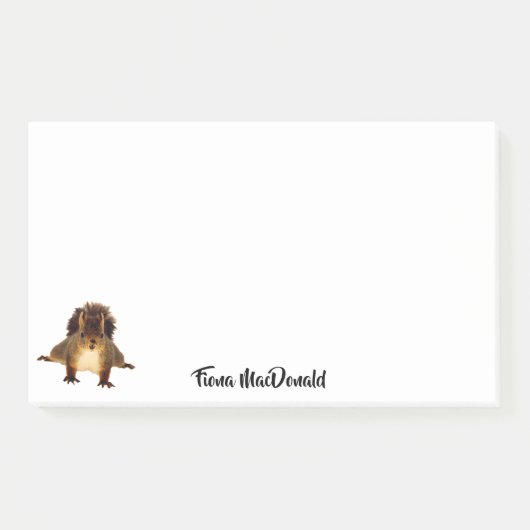 Eichhörnchen niedlicher lustiger Name Monogramm Post-it Klebezettel (Vorderseite)