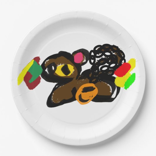 Eichhörnchen-Nuss-Baby-Party Pappteller (Vorderseite)