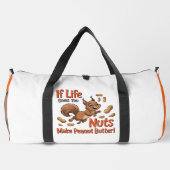 Eichhörnchen-Nüsse-Erdnussbutter-Leben Duffle Bag (Rückseite)