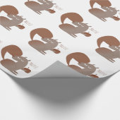 Eichhörnchen-Nüsse! Geschenkpapier (Ecke)