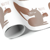 Eichhörnchen-Nüsse! Geschenkpapier (Rolleneckpunkt)