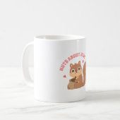 Eichhörnchen Nüsse über Ihre Niedliche Liebe Puppe Kaffeetasse (Vorderseite Links)