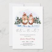 Eichhörnchen Nüsse Weihnachts Winter Gender-Offenb Einladung (Vorderseite)