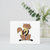 Eichhörnchen Oboe spielen Postkarte (Stehend Vorderseite)