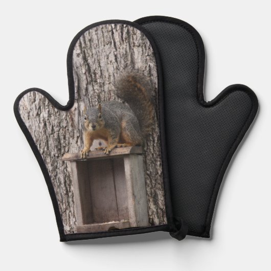 Eichhörnchen Ofenhandschuh (Vorderseite/Rückseite)