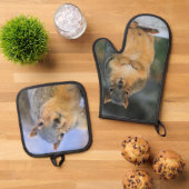 Eichhörnchen Ofenhandschuh & Topflappen-Set (Oben Unten)
