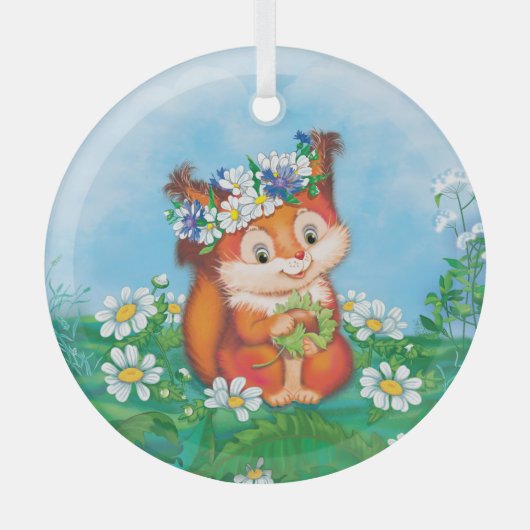 Eichhörnchen Ornament Aus Glas (Vorderseite)